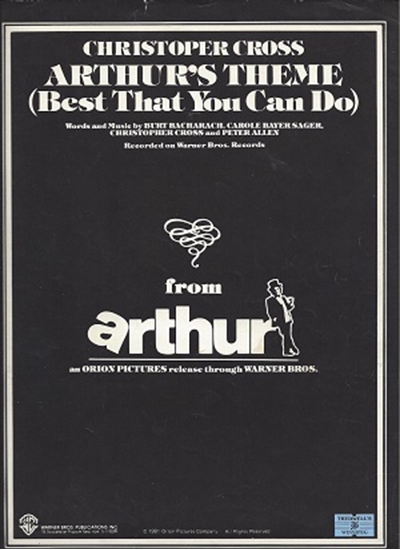 Picture of Arthur's Theme (Best That You Can Do), Burt Bacharach/ Carole Bayer/ Christopher Cross/ Peter Allen