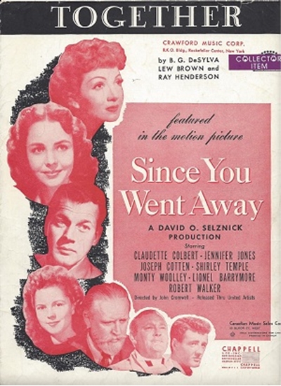 Picture of Together, from the 1944 movie "Since You Went Away", B. G. DeSylva/ Lew Brown/ Ray Henderson
