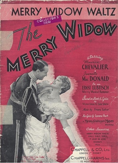 Picture of Merry Widow Waltz, movie title song, Franz Lehar with revised lyrics by Lorenz Hart