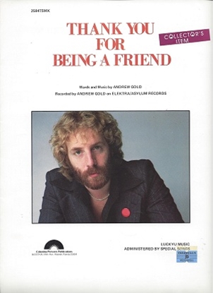 Picture of Thank You For Being A Friend, theme from TV show "The Golden Girls", Andrew Gold