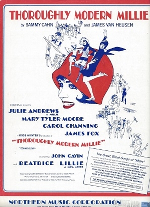 Picture of Thoroughly Modern Millie, movie title song, Sammy Cahn & James Van Heusen, sung by Julie Andrews