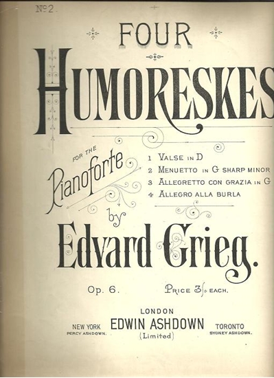 Picture of Four Humoreskes Op. 6, Edvard Grieg, piano solo sheet music