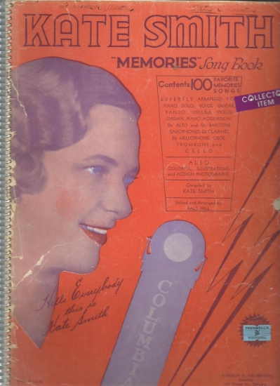 Picture of Kate Smith, "Memories" Song Book