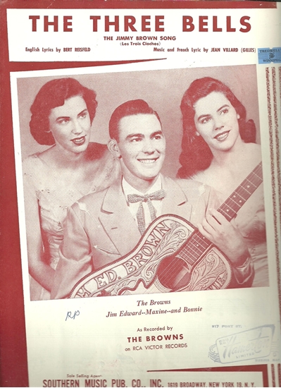 Picture of The Three Bells (The Jimmy Brown Song), Jean Villard (Gilles), recorded by The Browns