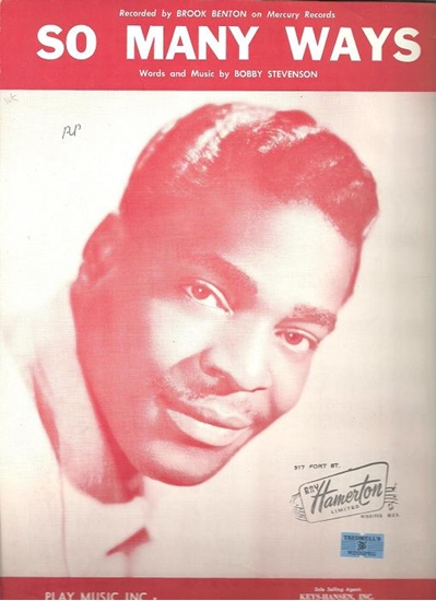 Picture of So Many Ways, Bobby Stevenson, recorded by Brook Benton