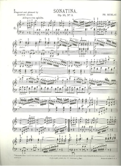 Picture of Sonatina Op. 55 #3, Friedrich Kuhlau, piano solo