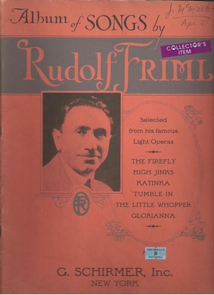 Picture of Rudolf Friml....Album of Songs