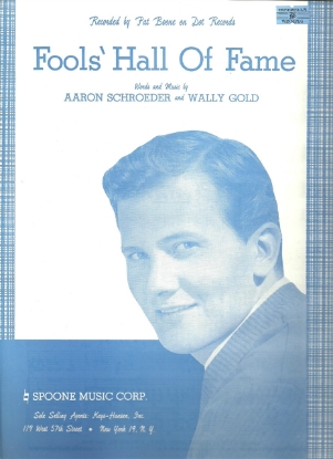 Picture of Fools' Hall of Fame, Aaron Schroeder & Wally Gold, sung by Pat Boone