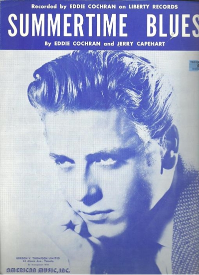 Picture of Summertime Blues, Eddie Cochran & Jerry Capeheart, recorded by Eddie Cochran