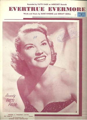 Picture of Evertrue Evermore, Duke Rhodes & Kermit Goell, recorded by Patti Page