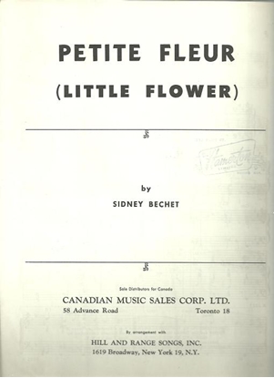 Picture of Petite Fleur, Sidney Bechet, piano solo 