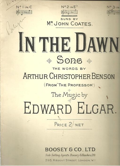 Picture of In the Dawn, Edward Elgar, vocal solo