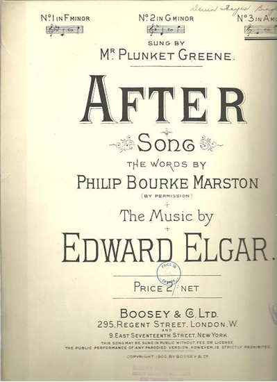 Picture of After, P. B. Marston & Edard Elgar, high voice solo