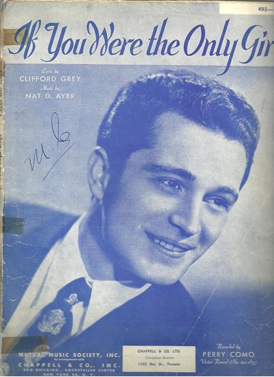 Picture of If You Were the Only Girl, Clifford Grey & Nat D. Ayer, recorded by Perry Como