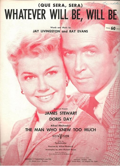 Picture of Whatever Will Be Will Be (Que Sera Sera), from the Alfred Hitchcock movie "The Man Who Knew Too Much", Jay Livingston & Ray Evans, recorded by Doris Day
