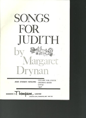 Picture of Songs for Judith, by Margaret Drynan