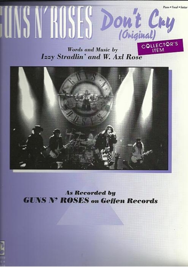Picture of Don't Cry, Izzy Stradlin' & Axel Rose, recorded by Guns 'n' Roses, sheet music