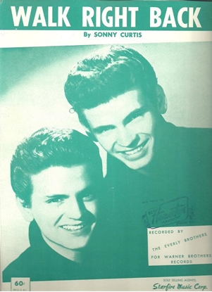 Picture of Walk Right Back, Sonny Curtis, recorded by The Everly Brothers