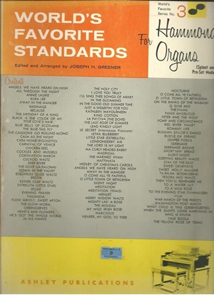 Picture of World's Favorite Series No. 3, Standards for Hammond Organs, WFS3, ed. J. H. Greener, songbook