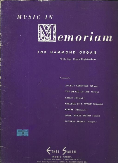Picture of Ethel Smith, Music in Memoriam, Funeral Music for Hammond Organ/Pipe Organ 