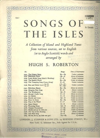 Picture of The Fidgety Bairn, from Songs of the Isles, Hugh S. Roberton