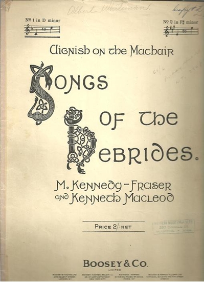 Picture of Aignish on the Machair, from "Songs of the Hebrides", M. Kennedy-Fraser, low voice solo