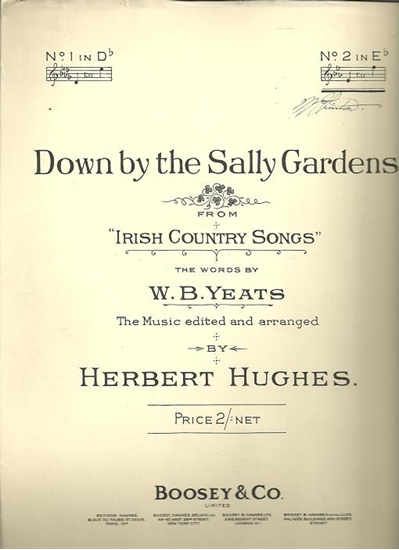 Picture of Down By the Sally Gardens, from "Irish Country Songs", Herbert Hughes, high voice solo