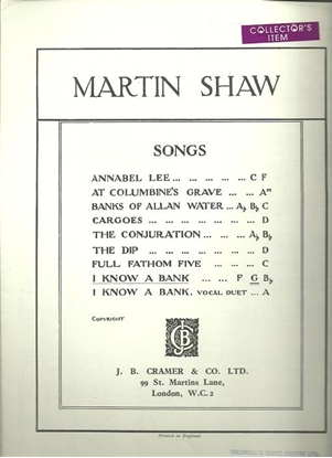 Picture of I Know a Bank, Martin Shaw, medium voice solo