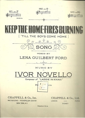 Picture of Keep the Home Fires Burning (Till the Boys Come Home), Ivor Novello, low voice solo