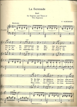 Picture of Serenade (Standchen), Franz Schubert, vocal duet 