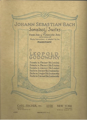 Picture of J. S. Bach Cello Suite #2 in d minor, transcribed for piano solo by Leopold Godowsky