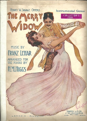 Picture of Merry Widow, Franz Lehar, arr. H. M. Higgs, piano solo selections