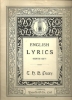 Picture of English Lyrics Ninth Set, C. H. H. Parry