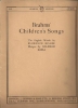 Picture of Brahms' Children's Songs, English words by Florence Hoare