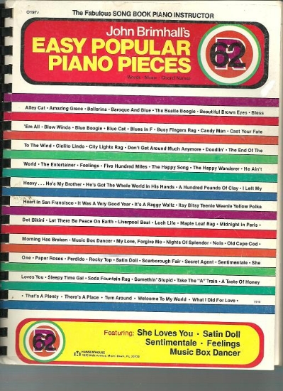 Picture of John Brimhall's 62 Easy Popular Piano Pieces