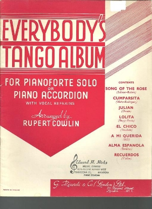 Picture of Everybody's Tango Album, arr. Rupert Cowlin, accordion 