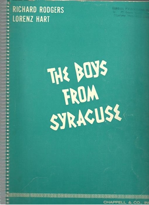 Picture of The Boys from Syracuse, Richard Rogers & Lorenz Hart, complete vocal score