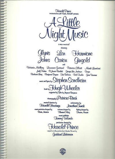 Picture of A Little Night Music, Stephen Sondheim(old edition)