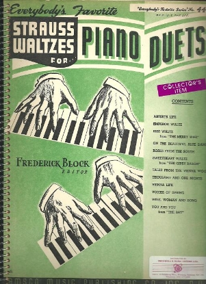 Picture of Everybody's Favorite Series No. 44, Strauss Waltzes for Piano Duets, ed. Frederick Block, EFS44
