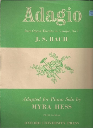 Picture of Adagio from Organ Toccata in C Major No. 1, J. S. Bach, transcribed for piano solo by Myra Hess