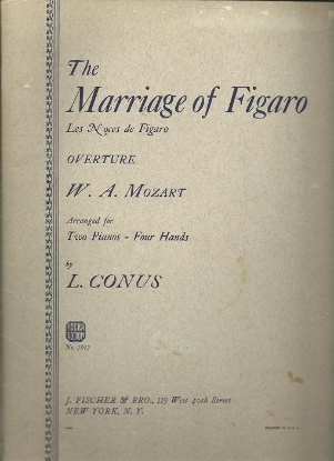 Picture of The Marriage of Figaro Overture, W. A. Mozart, arr. for piano duo by Leo Conus