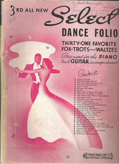 Picture of Select Dance Folio, piano solo songbook