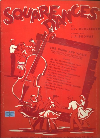 Picture of Square Dances, Ed Durlacher, piano & fiddle songbook
