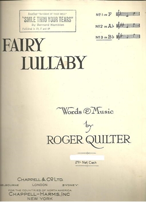 Picture of Fairy Lullaby, Roger Quilter, high voice solo