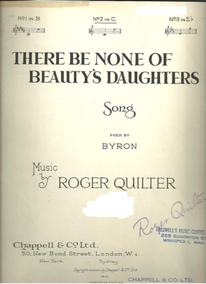Picture of There Be None of Beauty's Daughters, med voice in "C", Roger Quilter