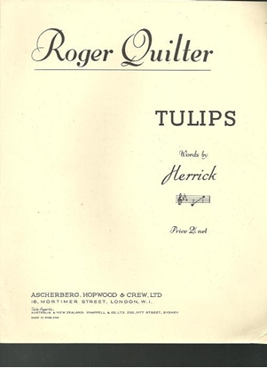 Picture of Tulips, Roger Quilter, medium voice solo