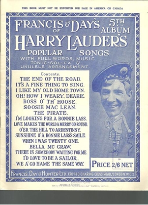Picture of Francis & Day's 5th Album of Harry Lauder's Popular Songs