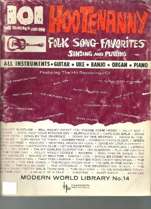 Picture of 101 Hootenanny Folk Song Favorites, guitar