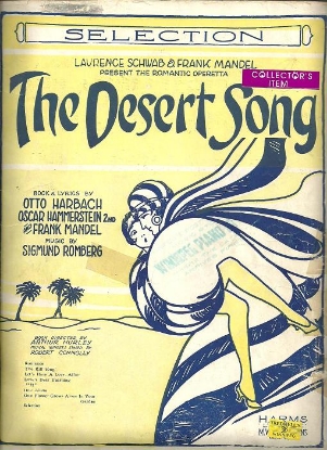 Picture of The Desert Song (American Edition), Sigmund Romberg, piano solo selections 