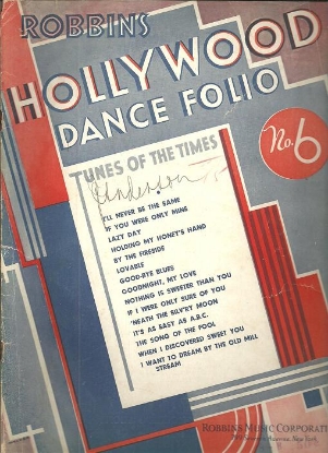 Picture of Robbins Hollywood Dance Folio No. 6